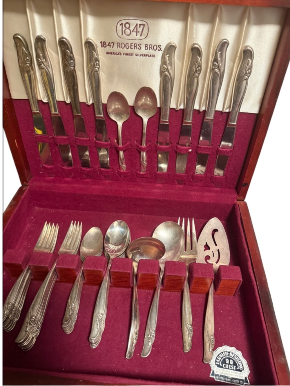 vintage flatware set from 1847 Rogers Bros 42 pieces